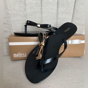 WMN'S 31745 MELISSA HARMONIC MAKE A WISH I 01003 BLACK THONG JELLY SANDAL